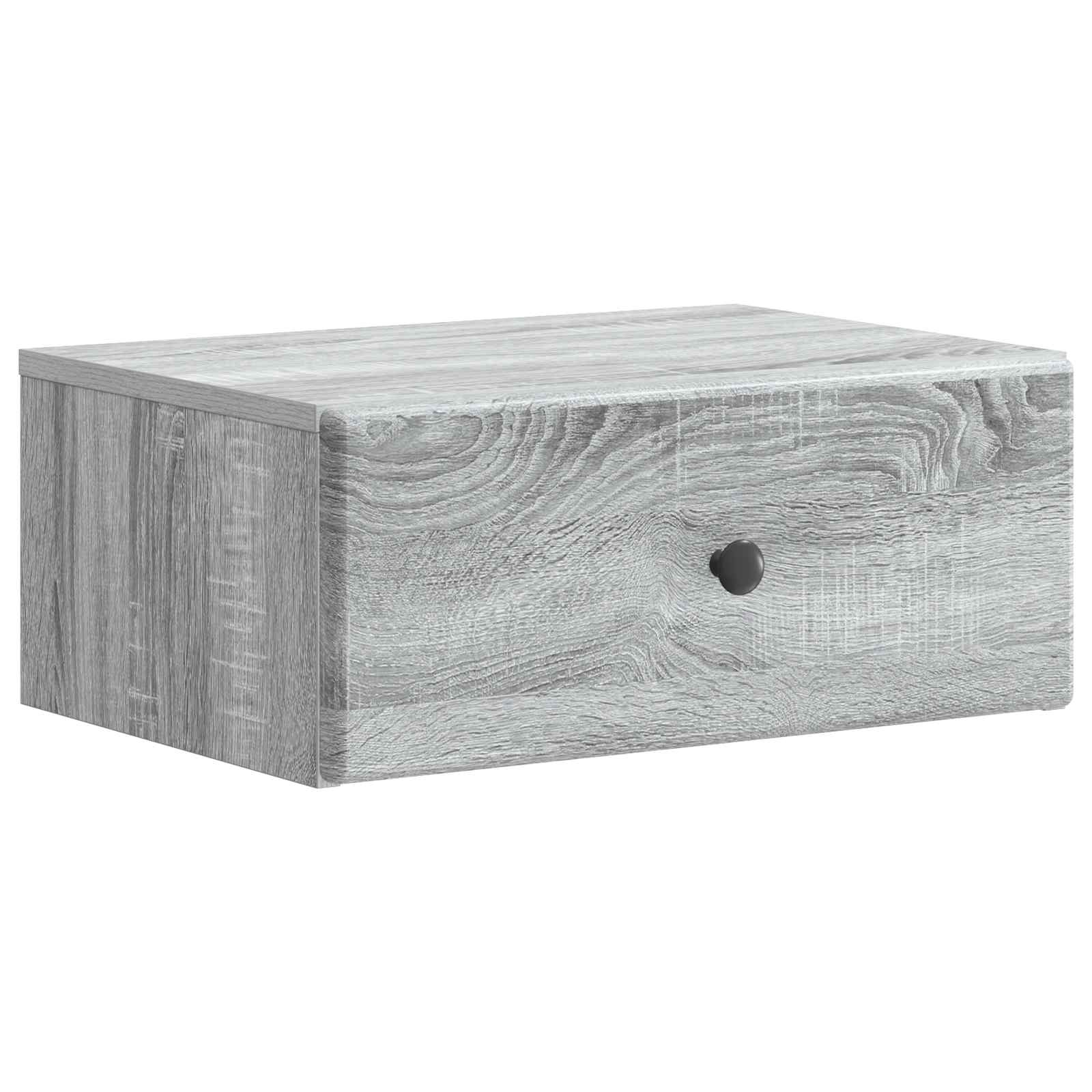 Mobiletto da notte a muro 2 pcs Grigio Sonoma 49 x 34,5 x 20 cm