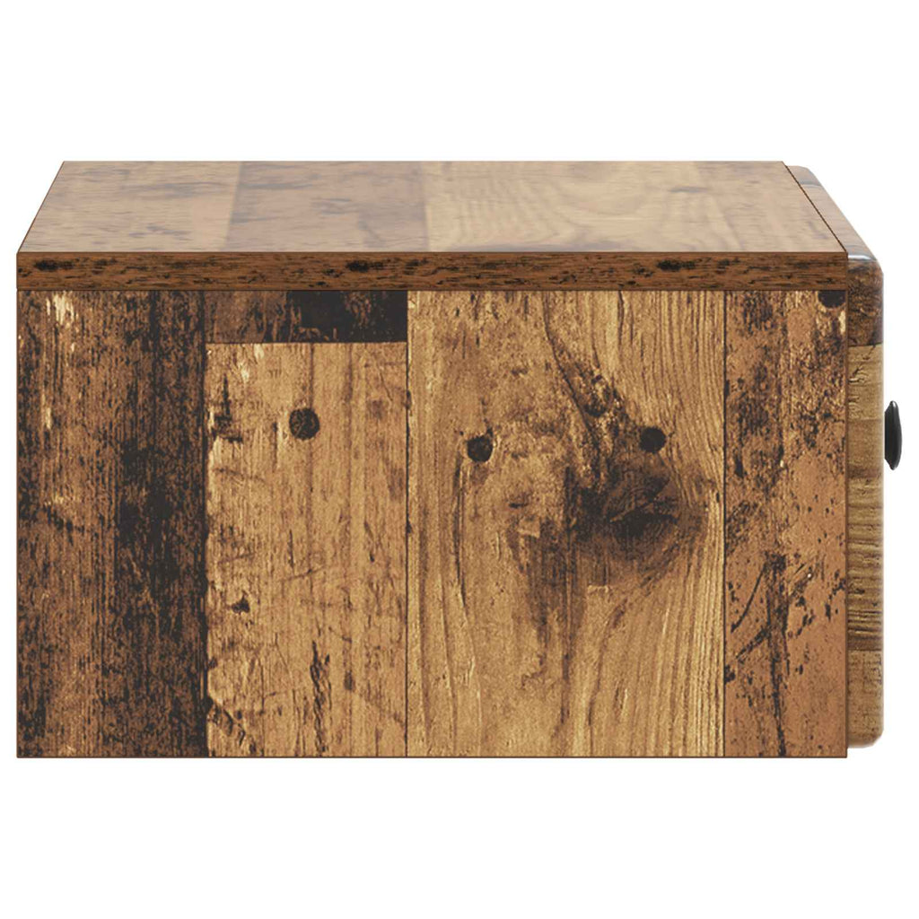 Mobiletto da notte a muro Legno antico 49 x 34,5 x 20 cm