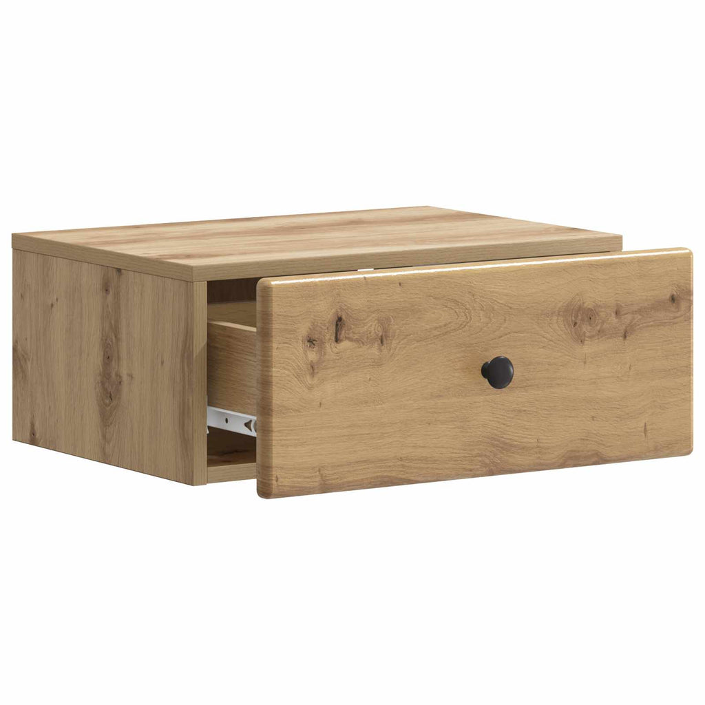Mobiletto da notte a muro Rovere Artigianale 49 x 34,5 x 20 cm