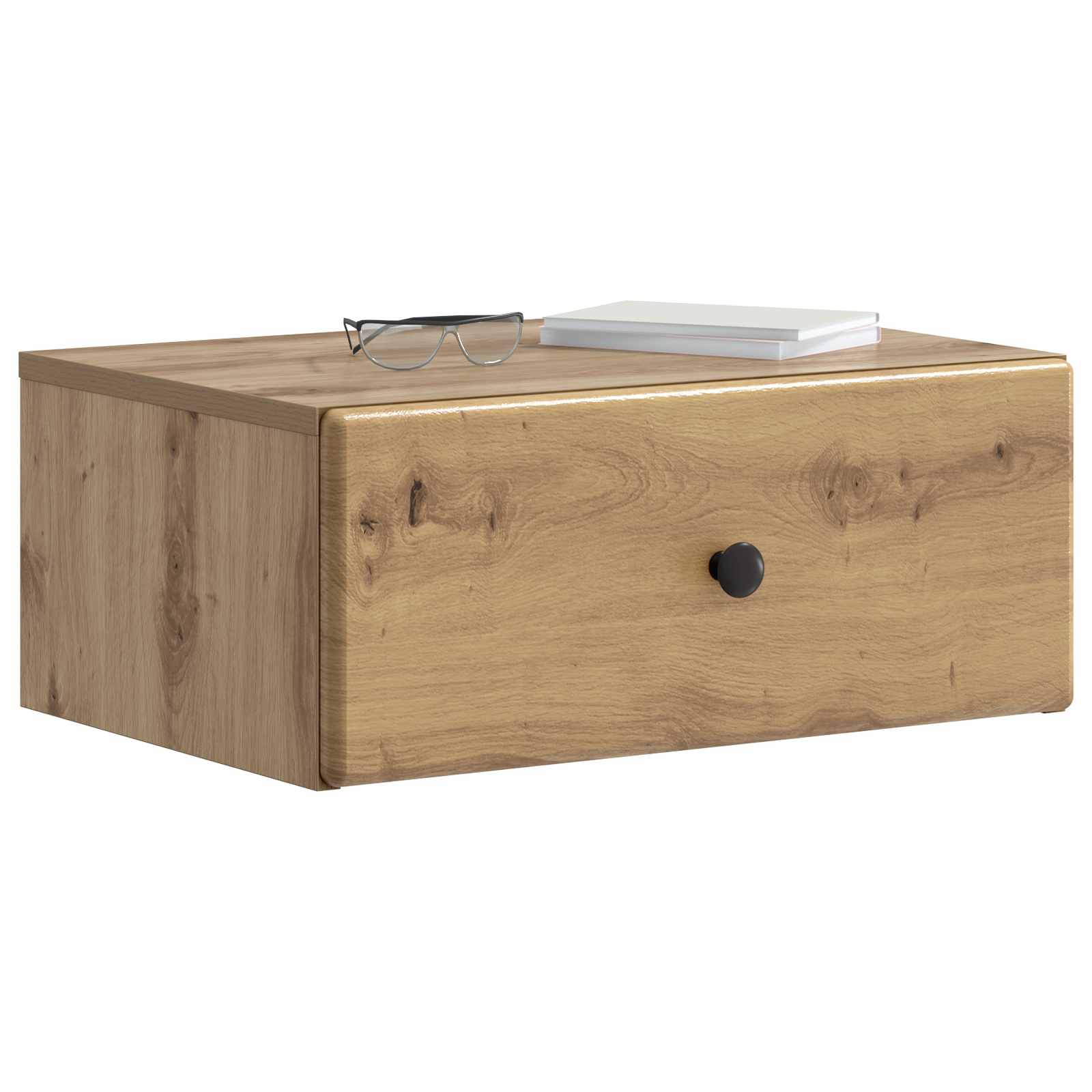 Mobiletto da notte a muro Rovere Artigianale 49 x 34,5 x 20 cm