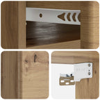 Mobiletto da notte a muro con cassetto 2 pcs Rovere Artigianale