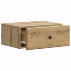 Mobiletto da notte a muro con cassetto 2 pcs Rovere Artigianale