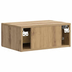 Mobiletto da notte a muro con cassetto 2 pcs Rovere Artigianale