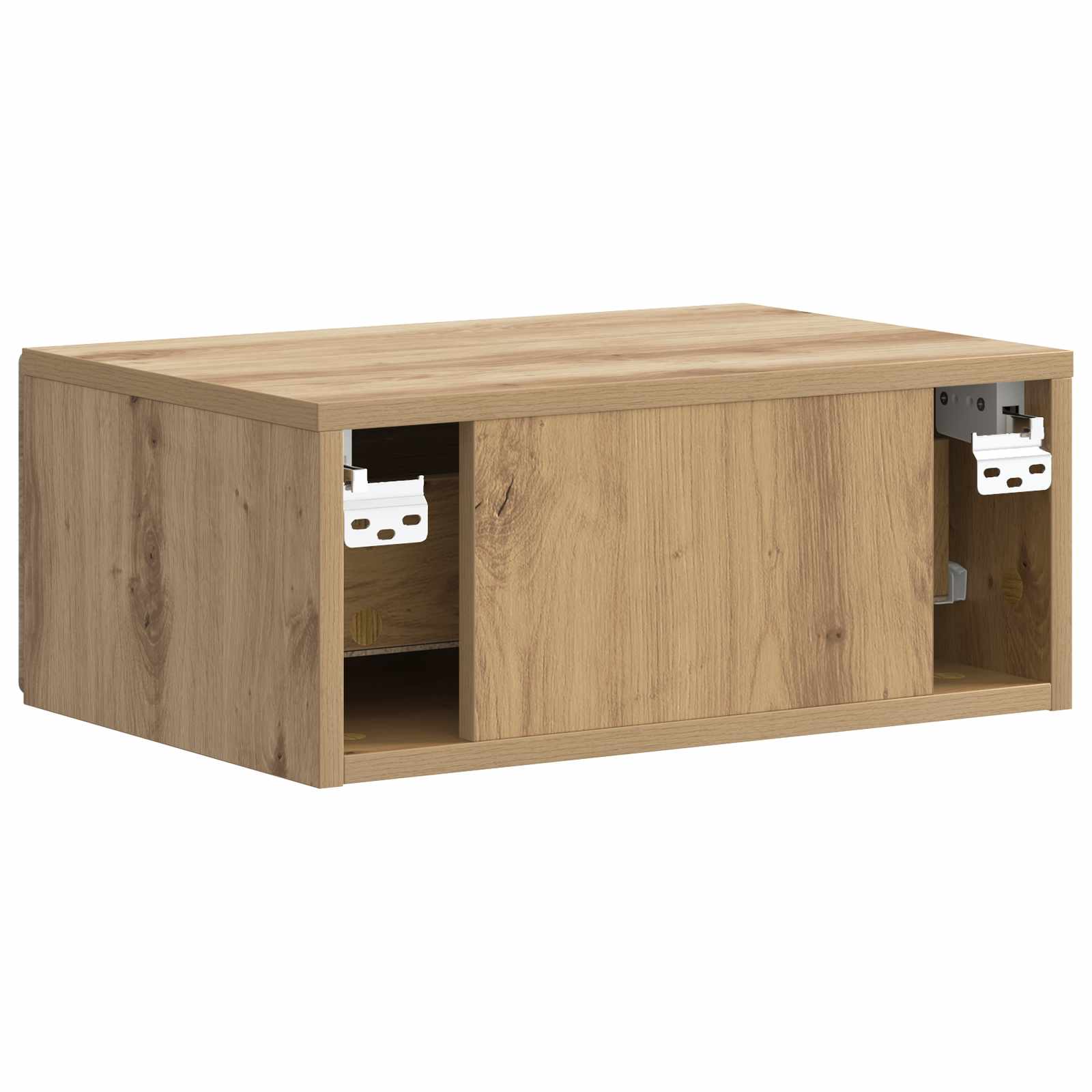 Mobiletto da notte a muro con cassetto 2 pcs Rovere Artigianale