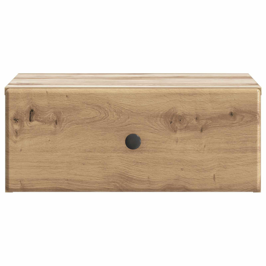 Mobiletto da notte a muro con cassetto 2 pcs Rovere Artigianale