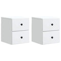 Mobiletto da notte a muro 2 pcs Bianco 34,5 x 33 x 40 cm