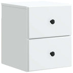 Mobiletto da notte a muro 2 pcs Bianco 34,5 x 33 x 40 cm