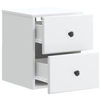 Mobiletto da notte a muro 2 pcs Bianco 34,5 x 33 x 40 cm