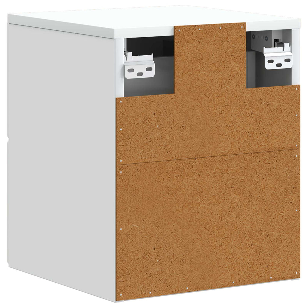 Mobiletto da notte a muro 2 pcs Bianco 34,5 x 33 x 40 cm
