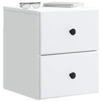 Mobiletto da notte a muro 2 pcs Bianco 34,5 x 33 x 40 cm