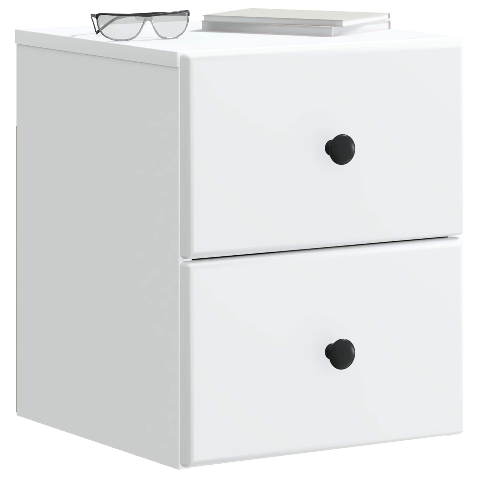 Mobiletto da notte a muro 2 pcs Bianco 34,5 x 33 x 40 cm