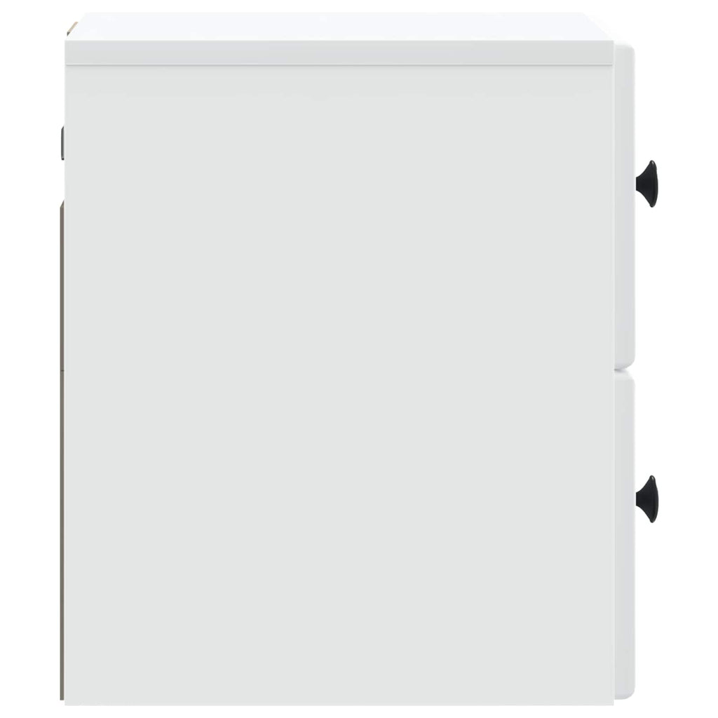 Mobiletto da notte a muro 2 pcs Bianco 34,5 x 33 x 40 cm
