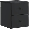 Mobiletto da notte a muro con cassetto Nero 34,5 x 33 x 40 cm