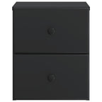 Mobiletto da notte a muro con cassetto Nero 34,5 x 33 x 40 cm