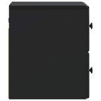 Mobiletto da notte a muro con cassetto Nero 34,5 x 33 x 40 cm