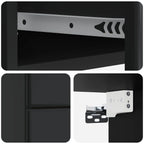 Mobiletto da notte a muro 2 pcs Nero 34,5 x 33 x 40 cm