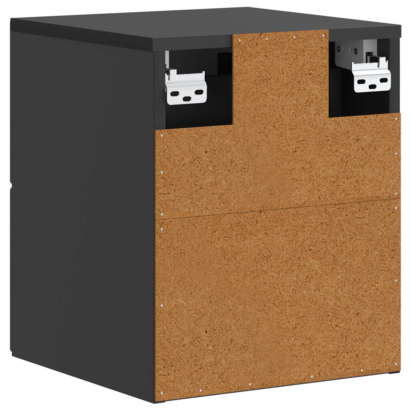 Mobiletto da notte a muro 2 pcs Nero 34,5 x 33 x 40 cm