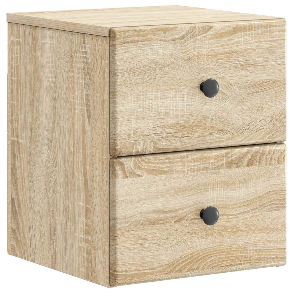Mobiletto da notte a muro Rovere Sonoma 34,5 x 33 x 40 cm