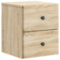 Mobiletto da notte a muro Rovere Sonoma 34,5 x 33 x 40 cm