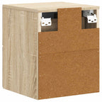 Mobiletto da notte a muro Rovere Sonoma 34,5 x 33 x 40 cm