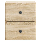 Mobiletto da notte a muro Rovere Sonoma 34,5 x 33 x 40 cm