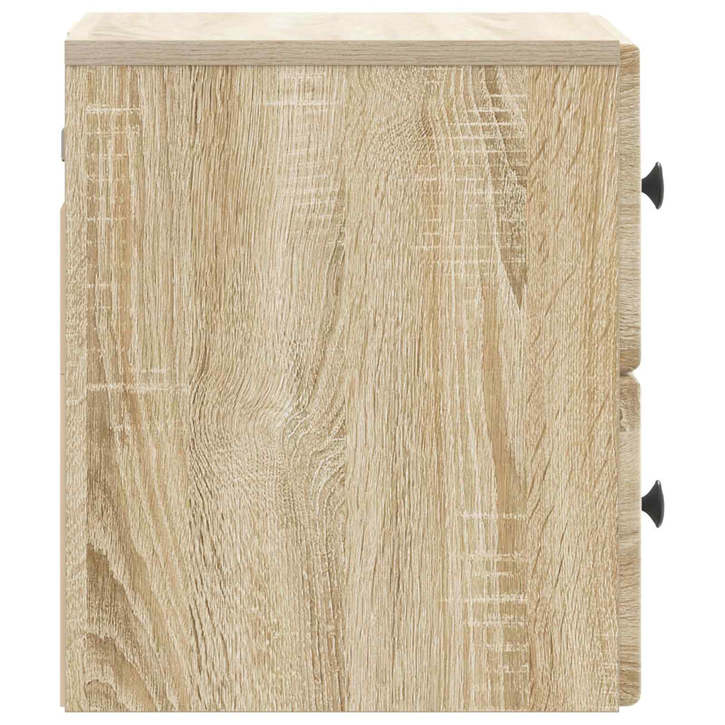Mobiletto da notte a muro Rovere Sonoma 34,5 x 33 x 40 cm