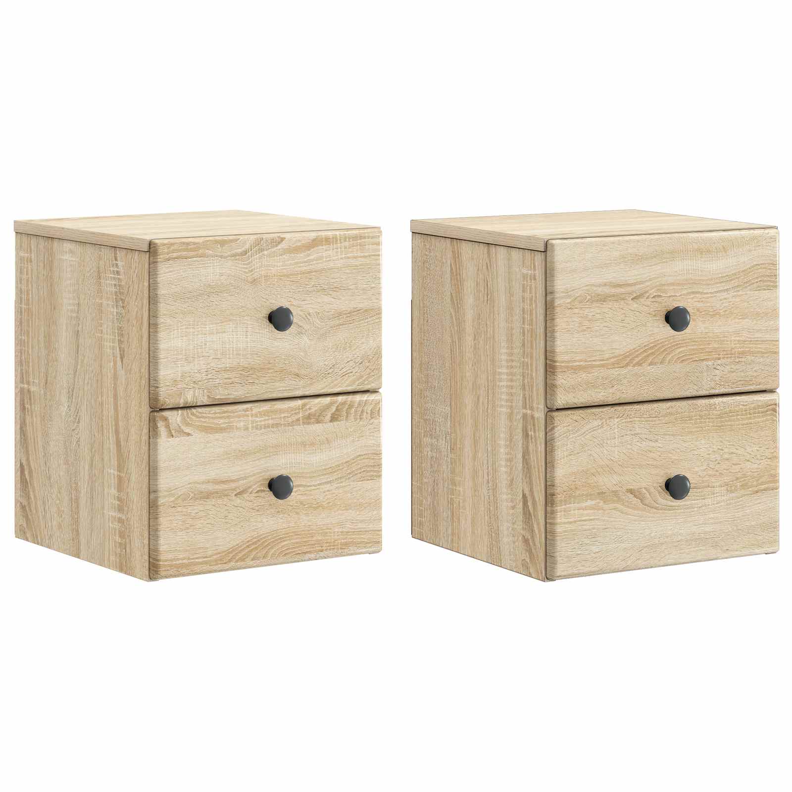 Mobiletto da notte a muro 2 pcs Rovere Sonoma 34,5 x 33 x 40 cm