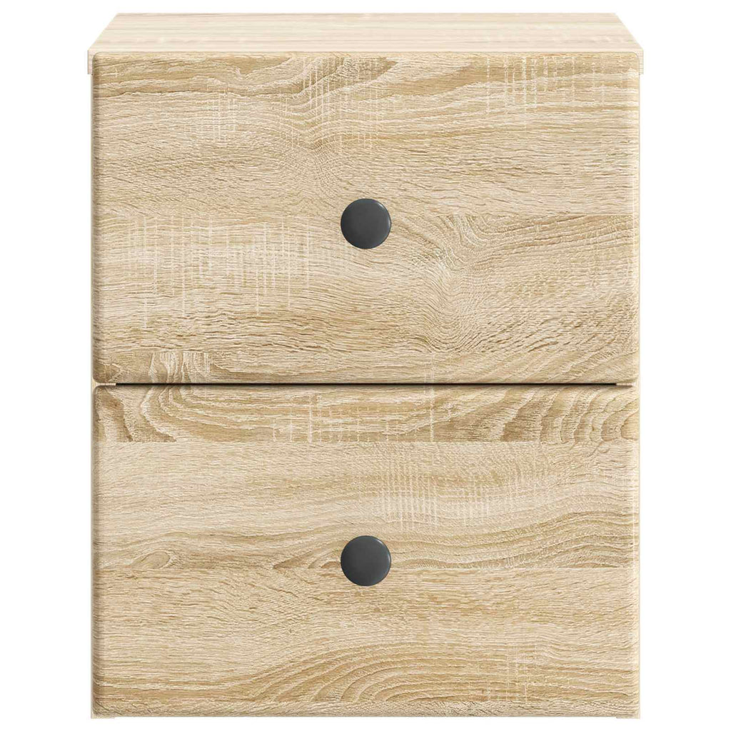Mobiletto da notte a muro 2 pcs Rovere Sonoma 34,5 x 33 x 40 cm