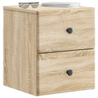 Mobiletto da notte a muro 2 pcs Rovere Sonoma 34,5 x 33 x 40 cm