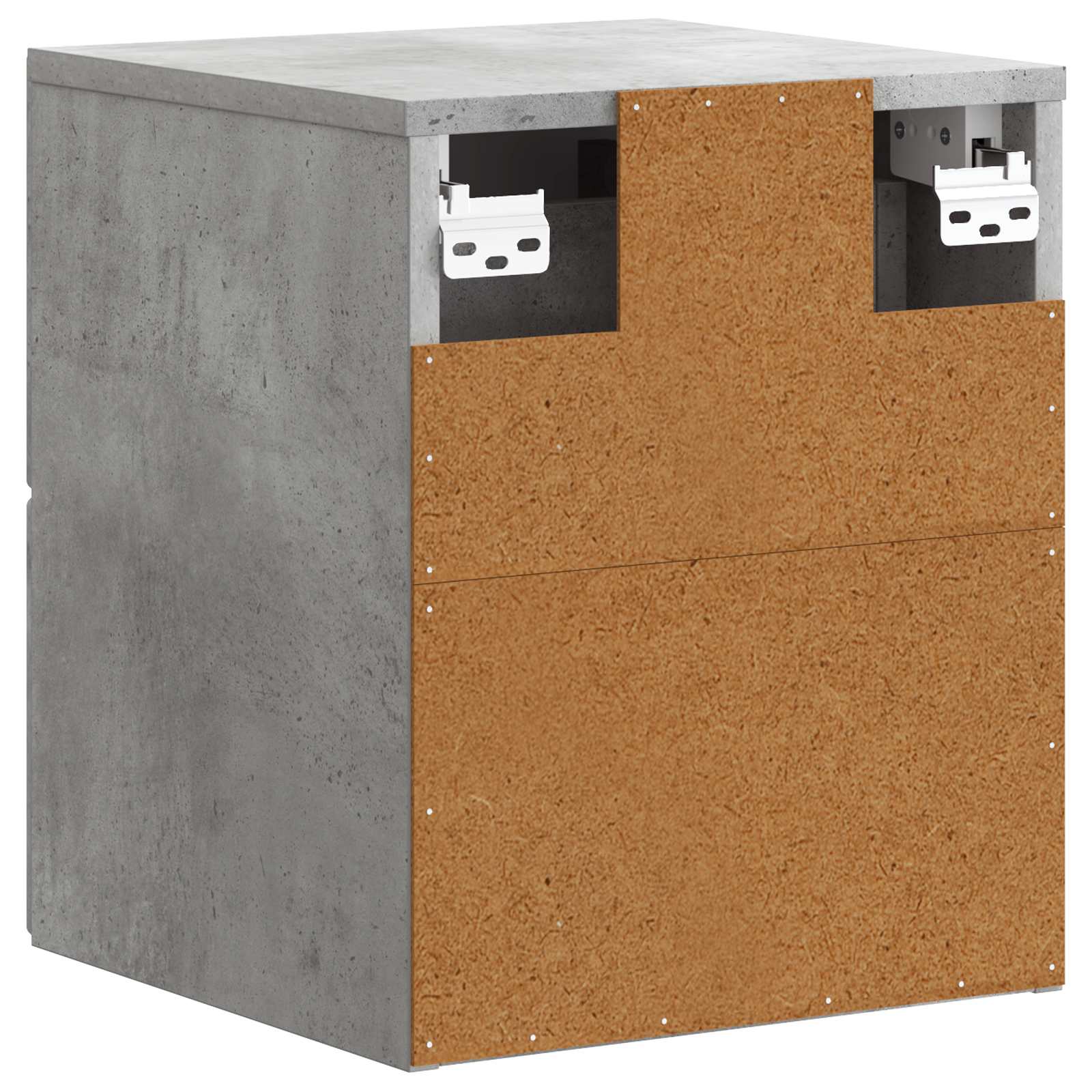 Mobiletto da notte a muro Grigio Cemento 34,5 x 33 x 40 cm
