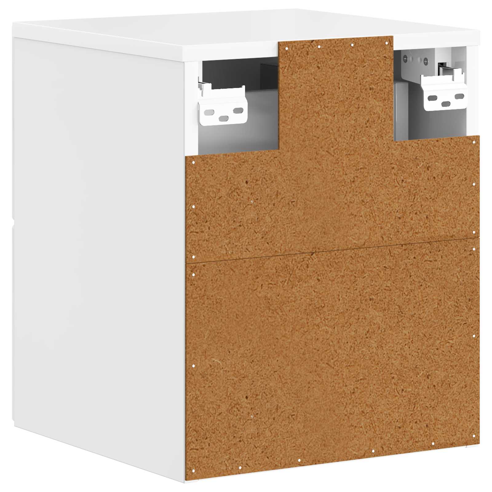 Mobiletto da notte a muro Bianco Lucido 34,5 x 33 x 40 cm