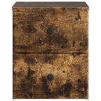 Mobiletto da notte a muro 2 pcs Rovere Fumo 34,5 x 33 x 40 cm