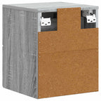 Mobiletto da notte a muro Grigio Sonoma 34,5 x 33 x 40 cm