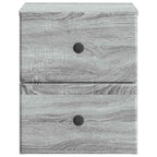 Mobiletto da notte a muro Grigio Sonoma 34,5 x 33 x 40 cm