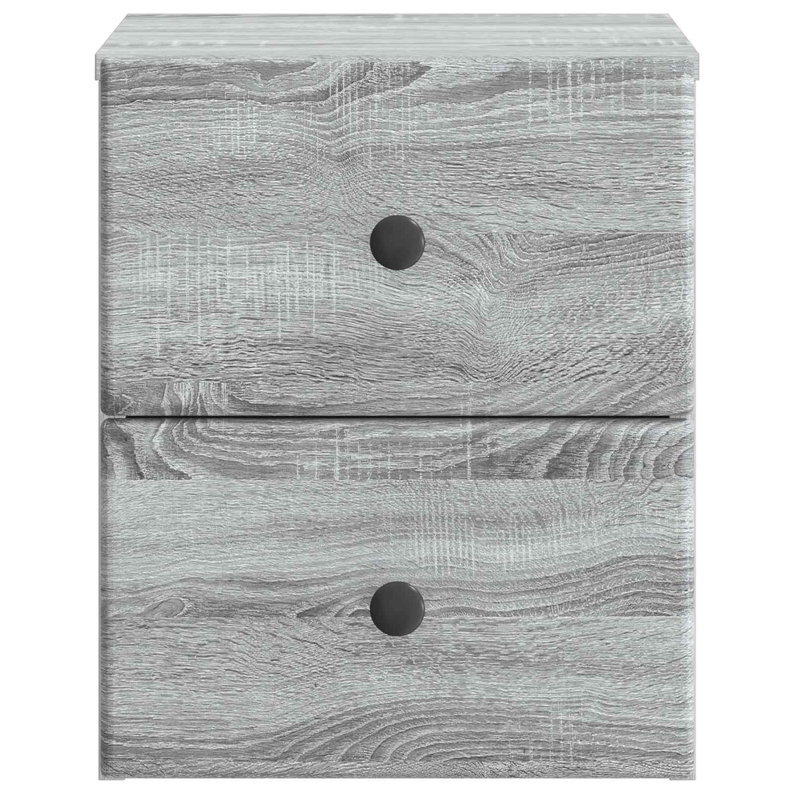 Mobiletto da notte a muro Grigio Sonoma 34,5 x 33 x 40 cm