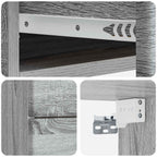 Mobiletto da notte a muro 2 pcs Grigio Sonoma 34,5 x 33 x 40 cm