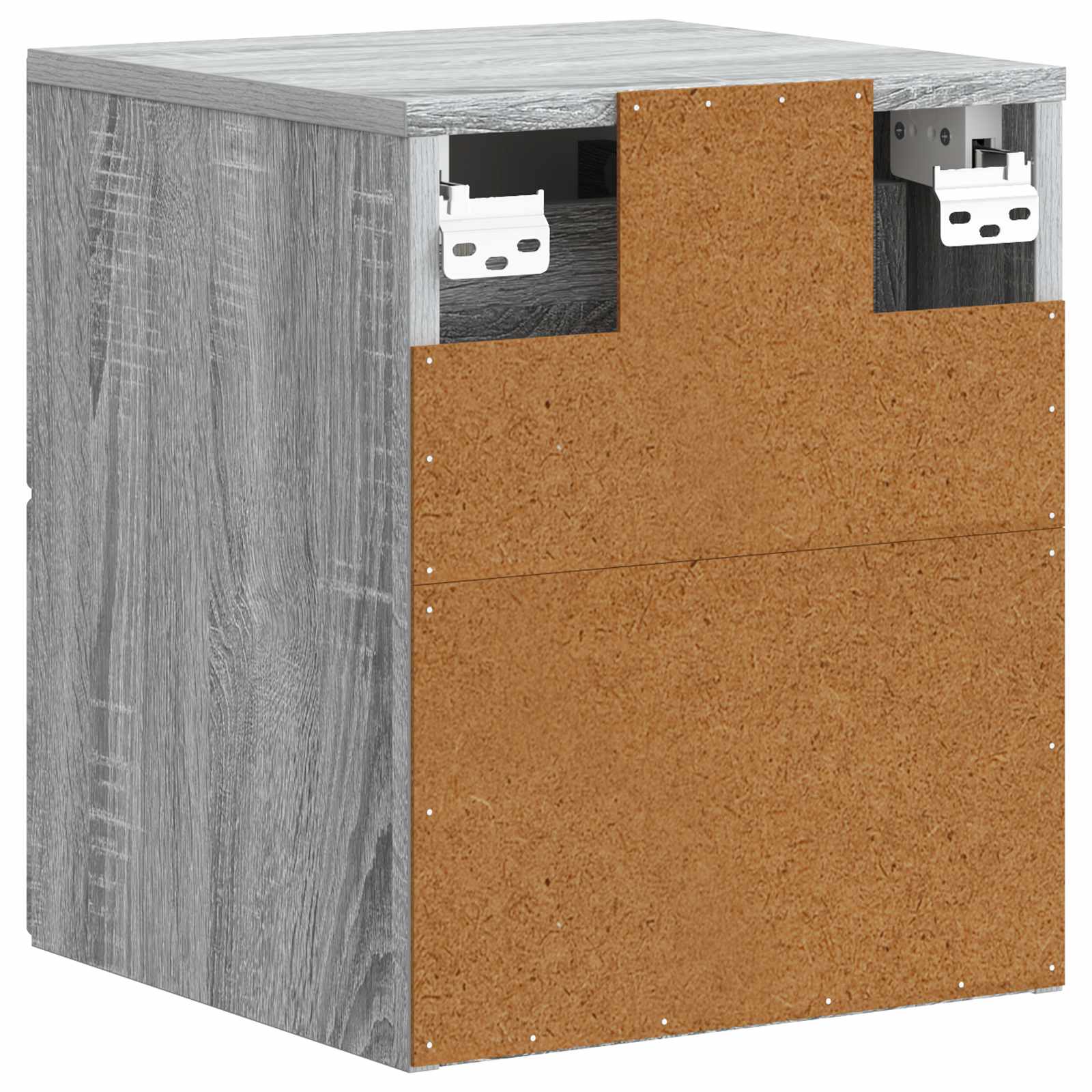 Mobiletto da notte a muro 2 pcs Grigio Sonoma 34,5 x 33 x 40 cm