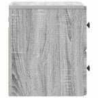 Mobiletto da notte a muro 2 pcs Grigio Sonoma 34,5 x 33 x 40 cm