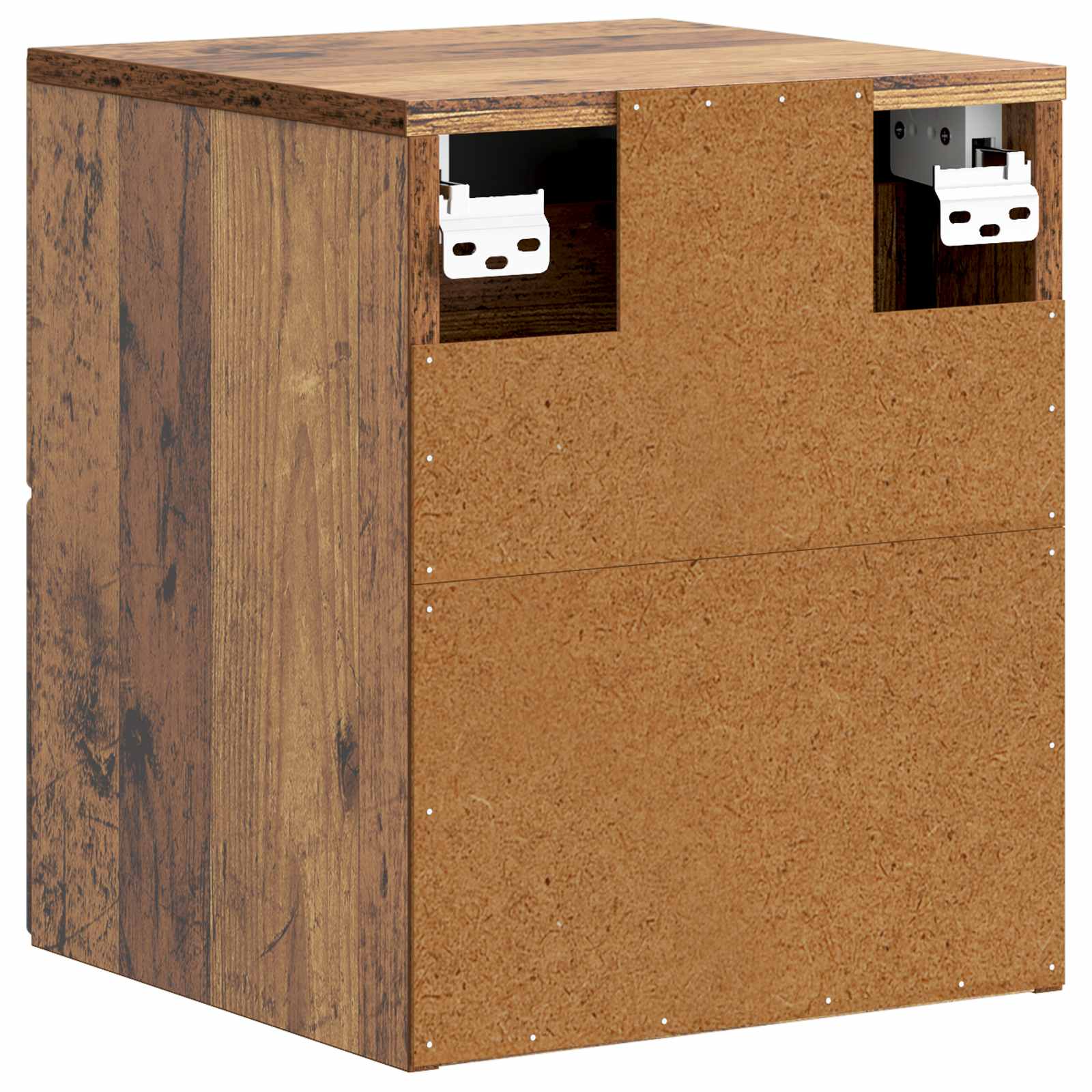 Mobiletto da notte a muro Legno antico 34,5 x 33 x 40 cm