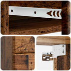 Mobiletto da notte a muro 2 pcs Legno antico 34,5 x 33 x 40 cm