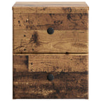 Mobiletto da notte a muro 2 pcs Legno antico 34,5 x 33 x 40 cm