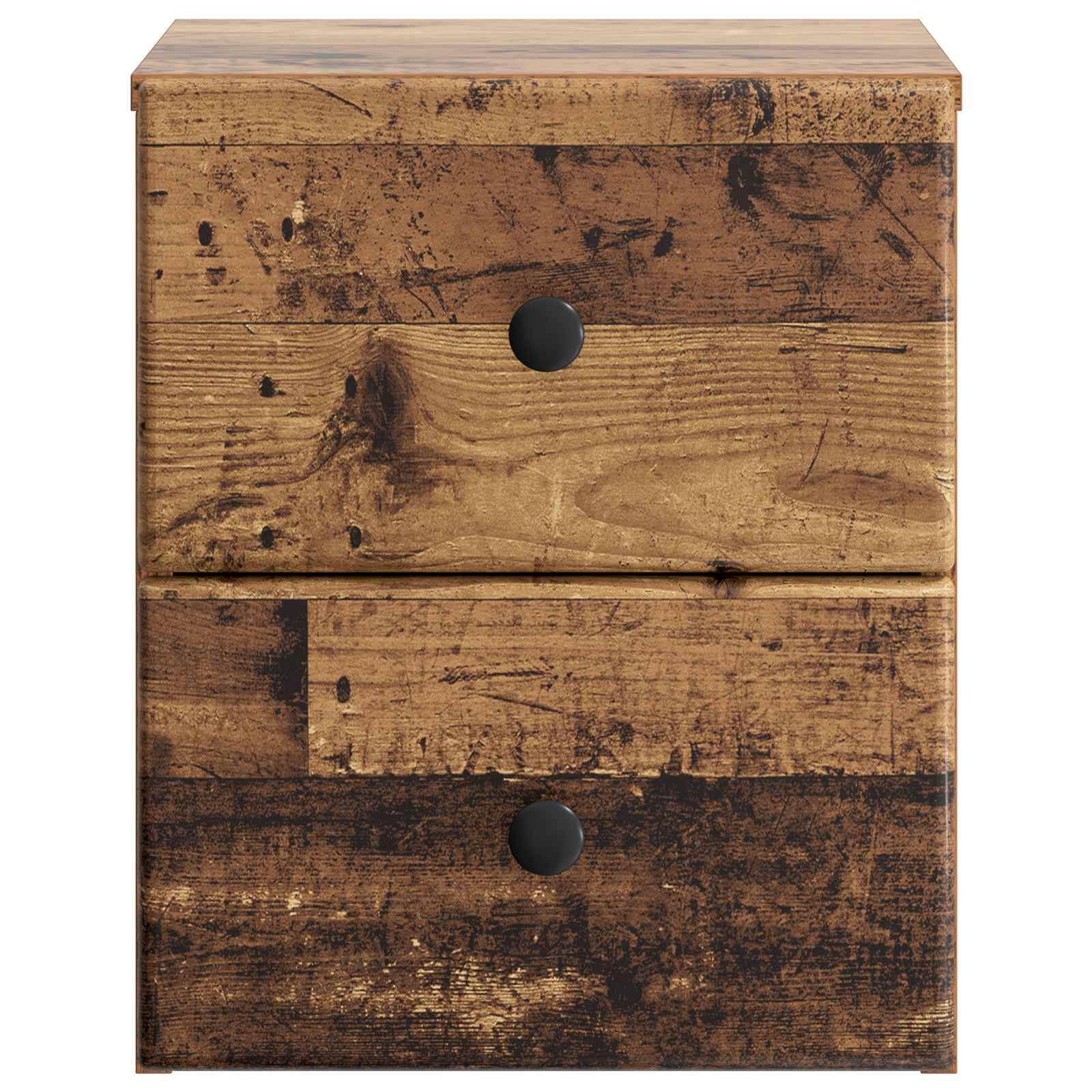 Mobiletto da notte a muro 2 pcs Legno antico 34,5 x 33 x 40 cm