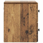 Mobiletto da notte a muro 2 pcs Legno antico 34,5 x 33 x 40 cm