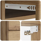 Mobiletto da notte a muro Rovere Artigianale 34,5 x 33 x 40 cm
