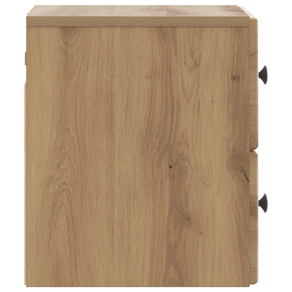 Mobiletto da notte a muro Rovere Artigianale 34,5 x 33 x 40 cm