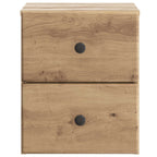 Mobiletto da notte a muro con cassetto 2 pcs Rovere Artigianale