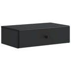 Tavolino da Parete Laterale Nero 59 x 34,5 x 17 cm