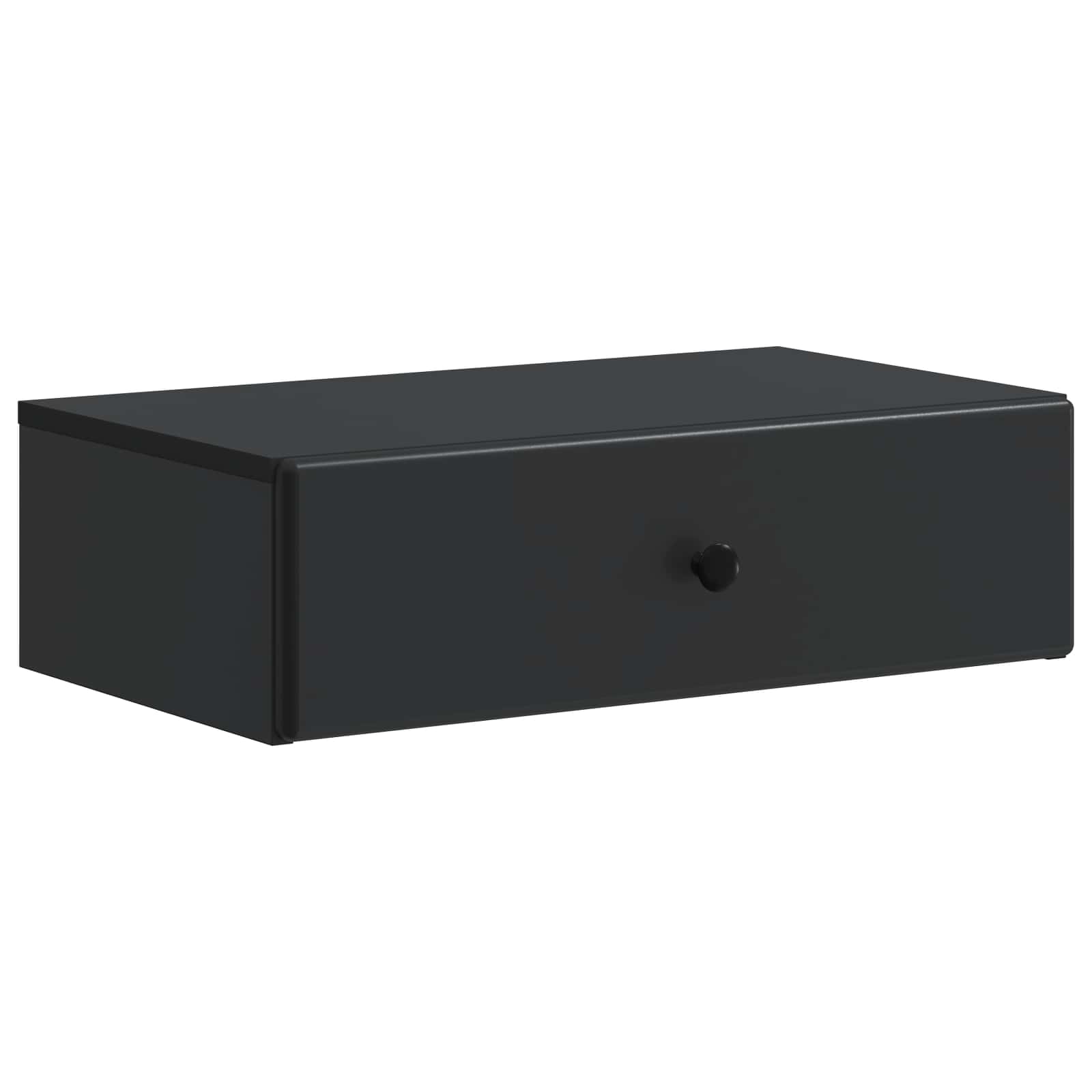 Tavolino da Parete Laterale Nero 59 x 34,5 x 17 cm