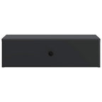 Tavolino da Parete Laterale Nero 59 x 34,5 x 17 cm