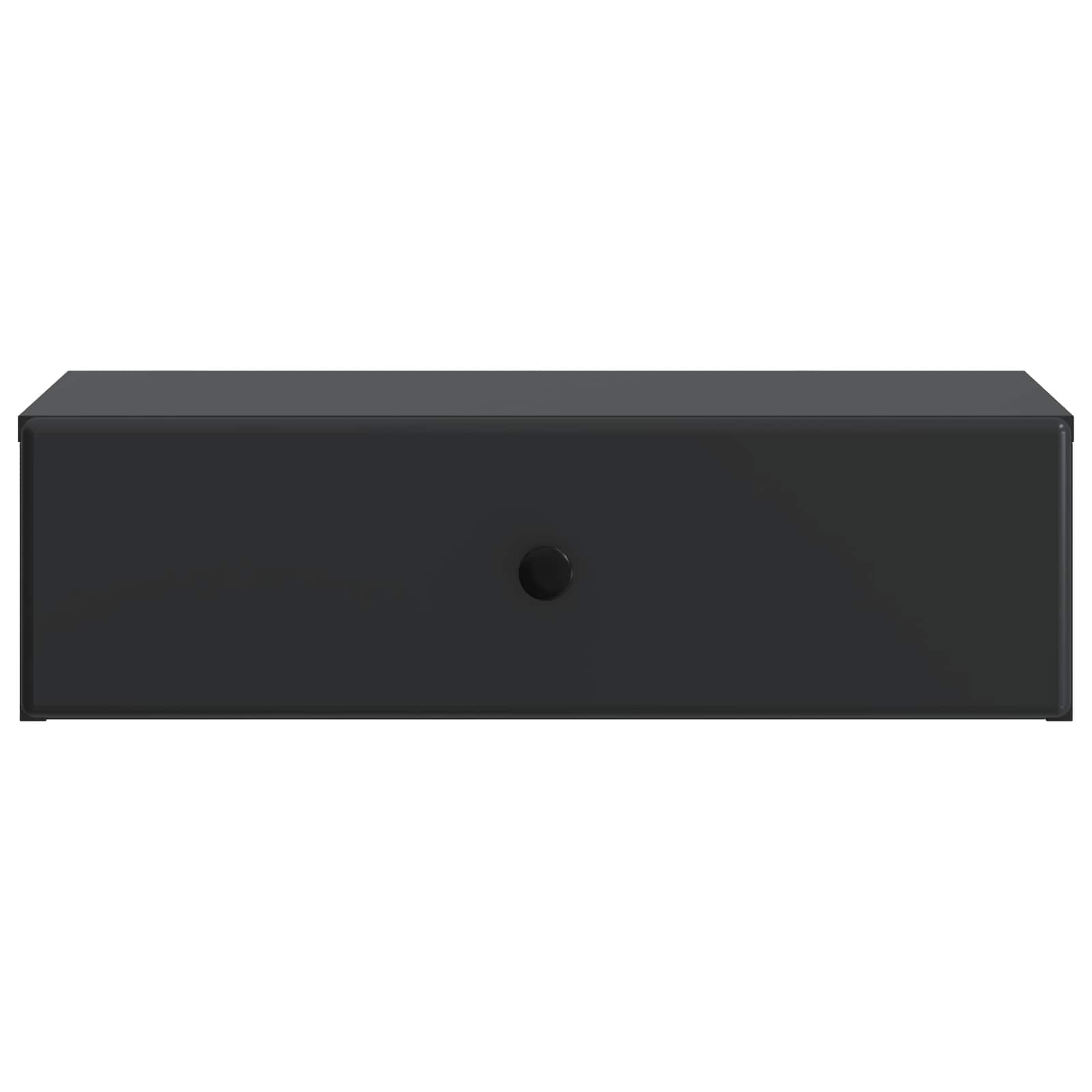 Tavolino da Parete Laterale Nero 59 x 34,5 x 17 cm